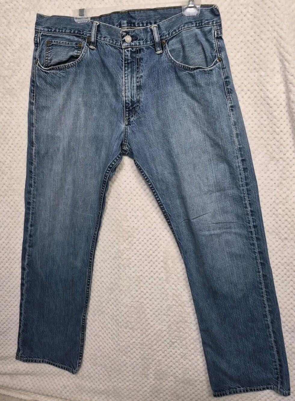 Polo Ralph Lauren Mens Jeans 36x30 Blue Denim Straight Leg Distressed Cotton